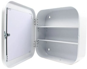 Dulap pentru Medicamente cu Oglindă și Închidere cu Cheie, 32x32x11.5 cm, Alb – Bathroom Solutions