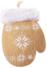 Set 2 decorațiuni din lemn suspendate Dakls, înălțime 10,7 cm, formă mănușă