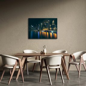 Tablou - Singapore noaptea (70x50 cm)