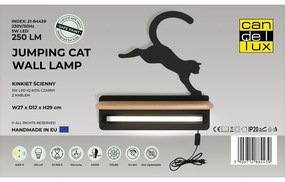 Corp de iluminat pentru copii negru Cat – Candellux Lighting