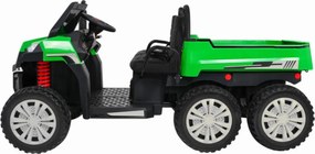 Masinuta Electrica cu acumulator pentru copii NOVOKIDS™ Farmer Beast Buggy, 6 roti, 2 locuri, Cu remorca si faruri luminoase, Roti din Cauciuc EVA,