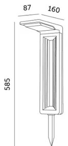 Lampă LED solară LED/0,2W/3,7V 6500K IP44 2200 mAh