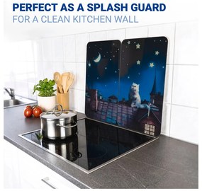 Protecții de aragaz 2 buc. din sticlă temperată 30x52 cm – Maximex