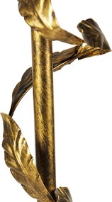 Lampă de podea aurie cu abajur bronz și interior auriu 50cm - Linden