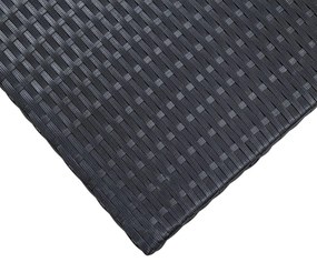 Masa de gradina, negru, 110 x 60 x 67 cm, poliratan 1, Negru, 110 x 60 x 67 cm