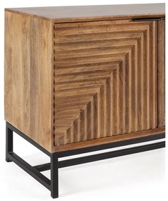 Comodă TV în culoare naturală din lemn de mango 160x58x40 cm Nereida – MOME