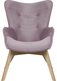 Fotoliu mov lavandă cu tapițerie din catifea Niko – Ropez