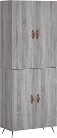 vidaXL Dulap înalt, gri sonoma, 69,5x34x180 cm, lemn compozit