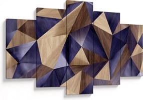 Tablou - 3D triunghiuri de lemn (150x105 cm)
