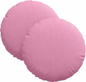 vidaXL Perne de Șezut 2 pcs Roz Ø30 x 13 cm țesătură