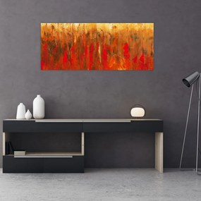 Tablou cu abstracție pictată (120x50 cm)