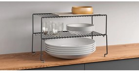 Raft suplimentar pentru bucătărie Metaltex Brooklyn Lava, negru