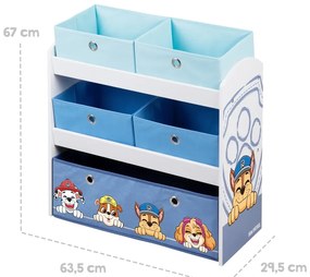 Organizator de jucării pentru copii 63.5x29.5x67 cm Paw Patrol – Roba