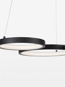 Lustra LED suspendata design modern MAGNUS R3 neagra