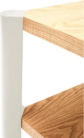 Etajeră crem/în culoare naturală deschisă cu aspect de lemn de stejar 126x84x43 cm Bona – Teulat