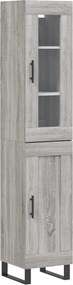 vidaXL Dulap înalt, gri sonoma, 34,5x34x180 cm, lemn prelucrat