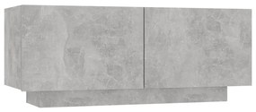 3082769 vidaXL Noptieră, gri beton, 100x35x40 cm, lemn prelucrat