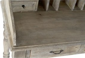 Secrétaire în stil French Provincial, din lemn masiv de mango, cu finisaj vintage, „Voltaire”