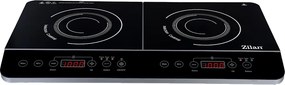 Plita cu inductie Zilan ZLN8088 Neagra, doua ochiuri, putere 3500W, geam din cristal negru