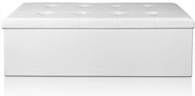 Deuba Banca cu spatiu depozitare 115x38x38cm alba