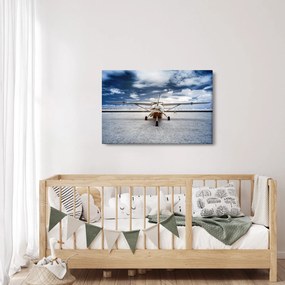 Tablou cu aeroplan cu motor (90x60 cm)