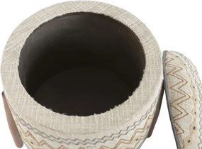 Taburet din lemn de mango cu broderie manuala " Brodery "