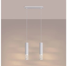 Lustră pe cablu Sollux SL.1692 LIRO 2xGU10/10W/230V alb