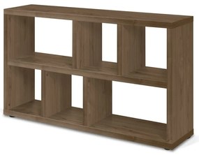 Bibliotecă maro cu aspect de lemn de nuc 150x83 cm Berlin – TemaHome