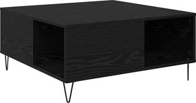 vidaXL Masă de cafea Stejar Negru 80 x 80 x 36,5 cm Lemn compozit