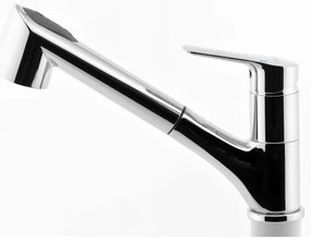 Novaservis - Baterie chiuvetă METALIA cu duș extractibil, crom lucios