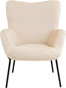Fotoliu crem cu tapițerie din blană artificială Glasgow – Bonami Essentials
