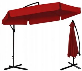 Umbrelă de grădină roșie cu suport