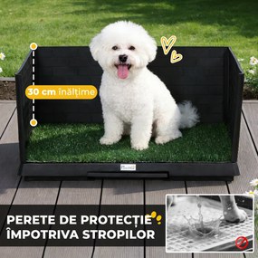 PawHut Toaletă pentru câini cu tavă detașabilă, 75 x 51 x 36,5 cm | Aosom Romania