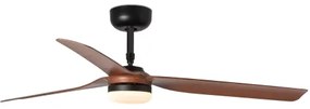 FARO 33817WT-21 - Ventilator de tavan PUNT M LED/18W/230V dimerizabil, maro/negru, Ø132 cm WT+DO
