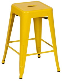 Set de scaune de bar galben 2 buc. din metal (înălțime șezut 61 cm) – Ixia