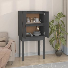 vidaXL Dulap înalt, gri, 60x40x120 cm, lemn masiv de pin