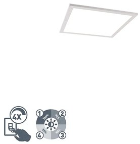 Plafoniera albă 40 cm inclusiv LED cu dimmer 4 trepte - Liv