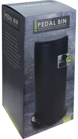 Coș de gunoi cu pedală 30 l, 29,5 x 64 cm, negru