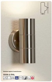 Aplica perete exterior Up and Down IP54 Marine Grade