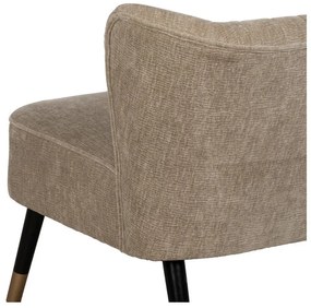 Canapea bej cu tapițerie din chenille 134 cm Glam – Ixia