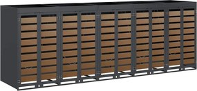 vidaXL Depozitare pentru 3 pubele Wheelie 340 x 77.5 x 115.5 cm Oțel