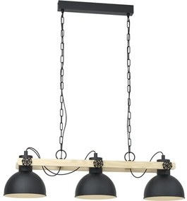 Eglo 43163 - Lustră pe lanț LUBENHAM 3xE27/28W/230V