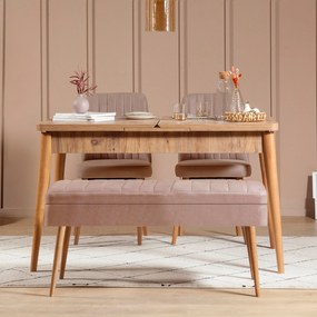 Set mobilier sufragerie Vlasta 1 (pin atlantic + bej) (pentru 4 persoane). 1073063