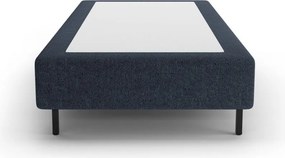 Pat albastru închis tapițat fără tăblie 90x200 cm Whale – Micadoni