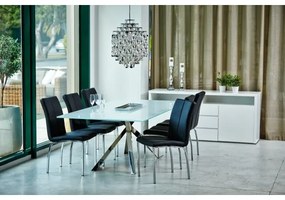 Scaun de sufragerie AMAL 1 buc. negru/crom mat