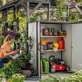 Depozitare grădină Premier High Store gri-maroniu