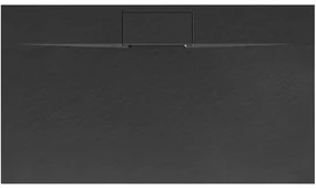 Cadita dus dreptunghiulara negru Rea Bazalt Long 80x120 cm