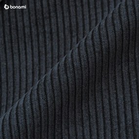 Canapea negru-gri antracit extensibilă cu tapițerie din catifea reiată 196 cm Base – Karup Design