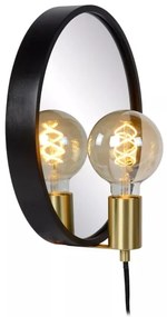 Aplică cu oglindă Lucide 36213/31/30 REFLEX 1xE27/25W/230V negru