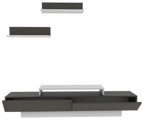 Mobilier living Lusalona (alb + maro). 1107305